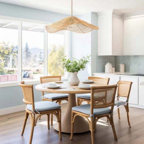 Dining Room Lotus Leaf Rattan Pendant Light