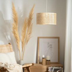 Bamboo Lantern Lampshade, Kitchen Light Fixture, Handmade Lampshade