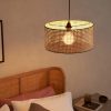 Bamboo Lantern Lampshade, Kitchen Light Fixture, Handmade Lampshade