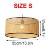 Bamboo Lantern Lampshade, Kitchen Light Fixture, Handmade Lampshade