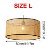 Bamboo Lantern Lampshade, Kitchen Light Fixture, Handmade Lampshade