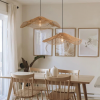 Restaurant Pendant Lights, Rattan Lampshade Cafe Shop Dining Room Kitchen