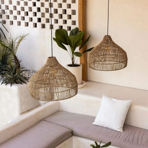 Cafes Wicker Pendant Light Shade