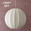 Minimalist Silk Fabric Globe Pendant Lights Light Off