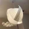 Silk Pendant Light, Cloth Hanging Light, Over Island Lampshade