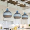 Tan Brown White Rattan Pendant Light Fixture 02