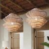 Vietnam Flower Rattan Chandelier, Creative Design Art Luminaire