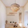 Vietnam Flower Rattan Chandelier Dining Room, Creative Design Art Luminaire