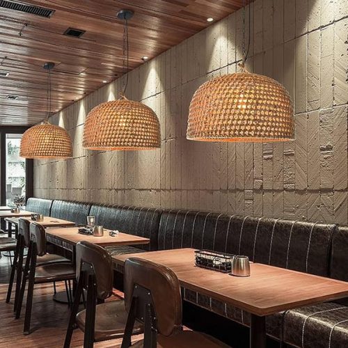 Vintage Hemp Rope Pendant Light Coffee Shop