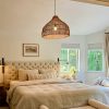 Wicker Pendant Light Shade Bedroom Deco