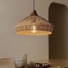 Wicker Rattan Pendant Light, Vintage Rattan Lampshade Kitchen Dinning Room Light