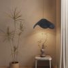 black rattan pendant light black lampshade