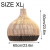 Bottom Black Rattan Light Shade, Rattan Pendant Light Fixture