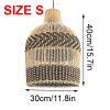 Contemporary Rattan Lamp Shade, Rattan Pendant Light Many Cord Options