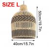 Contemporary Rattan Lamp Shade, Rattan Pendant Light Many Cord Options
