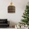 Contemporary Rattan Lamp Shade, Tan Brown Rattan Pendant Light