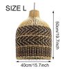 Contemporary Rattan Lamp Shade, Tan Brown Rattan Pendant Light