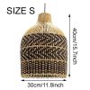 Contemporary Rattan Lamp Shade, Tan Brown Rattan Pendant Light