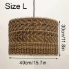 Drum Shade Rattan Light, Rattan Lampshade Kitchen Island Lamp Interior Designer