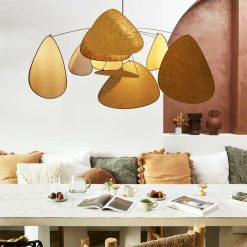 Fabric Petals Pendant Light, Livingroom Chandelier Kitchen Lighting