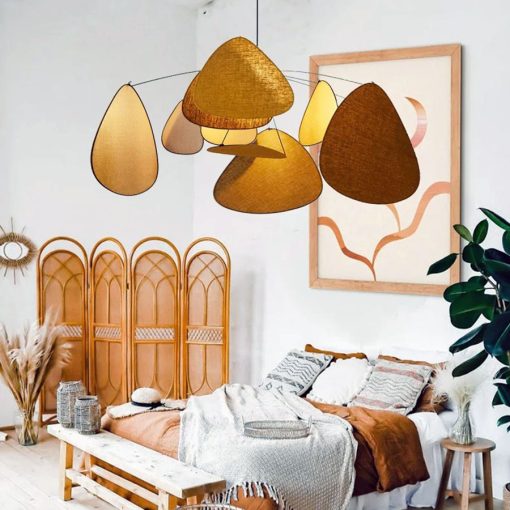 Fabric Petals Pendant Light, Livingroom Chandelier Kitchen Lighting