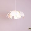 Flower Fabric Pendant Light, Fabric Lampshade Kitchen Diningroom