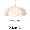 Flower Fabric Pendant Light, Fabric Lampshade Kitchen Diningroom