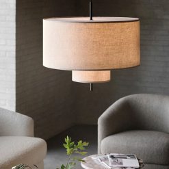 Handmade Fabric Lampshade, Living Dining Room Fabric Lantern