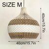 Light brown White Rattan Pendant Light, Wicker Rattan Lampshade Kitchen Lighting