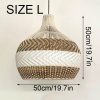 Light brown White Rattan Pendant Light, Wicker Rattan Lampshade Kitchen Lighting