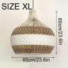 Light brown White Rattan Pendant Light, Wicker Rattan Lampshade Kitchen Lighting