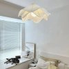 Minimalist Cream Color Fabric Pendant Lights, Living Room Bedroom Lamp