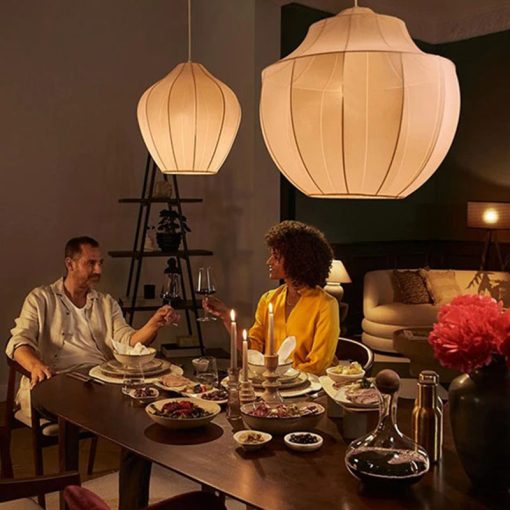 Minimalist Fabric Chandelier Kitchen Living Room Light