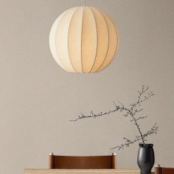 Minimalist Silk Pendant Lights, Fabric Lampshade