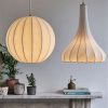 Minimalist Silk Pendant Lights, Fabric Lampshade
