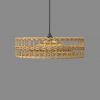 Minimalist Vintage Rattan Lampshade, Rattan Pendant Light