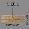 Minimalist Vintage Rattan Lampshade, Rattan Pendant Light