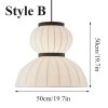 Nordic Minimalist Silk Lampshade Wabi Sabi Chandelier