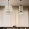 Nordic Minimalist Silk Lampshade Wabi Sabi Chandelier
