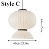 Nordic Minimalist Silk Lampshade Wabi Sabi Chandelier