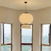 Nordic Minimalist Silk Lampshade Wabi Sabi Chandelier