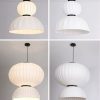 Nordic Minimalist Silk Lampshade Wabi Sabi Chandelier