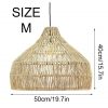 Seagrass Rope Pendant Light, Paper Rope Light Wicker Lampshade Kitchen Island Design