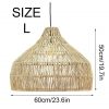 Seagrass Rope Pendant Light, Paper Rope Light Wicker Lampshade Kitchen Island Design