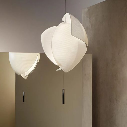 Silk Pendant Light, Cloth Hanging Light, Over Island Lamps