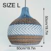 Tan Brown White Rattan Light Shade, Woven Pendant Light Fixture