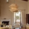 Vietnam Flower Rattan Chandelier, Creative Design Art Luminaire