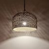 Vintage Hemp Rope Pendant Lights Rattan Lamp Restaurant Dining Room Kitchen