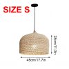Vintage Hemp Rope Pendant Lights Rattan Lamp Restaurant Dining Room Kitchen