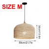 Vintage Hemp Rope Pendant Lights Rattan Lamp Restaurant Dining Room Kitchen
